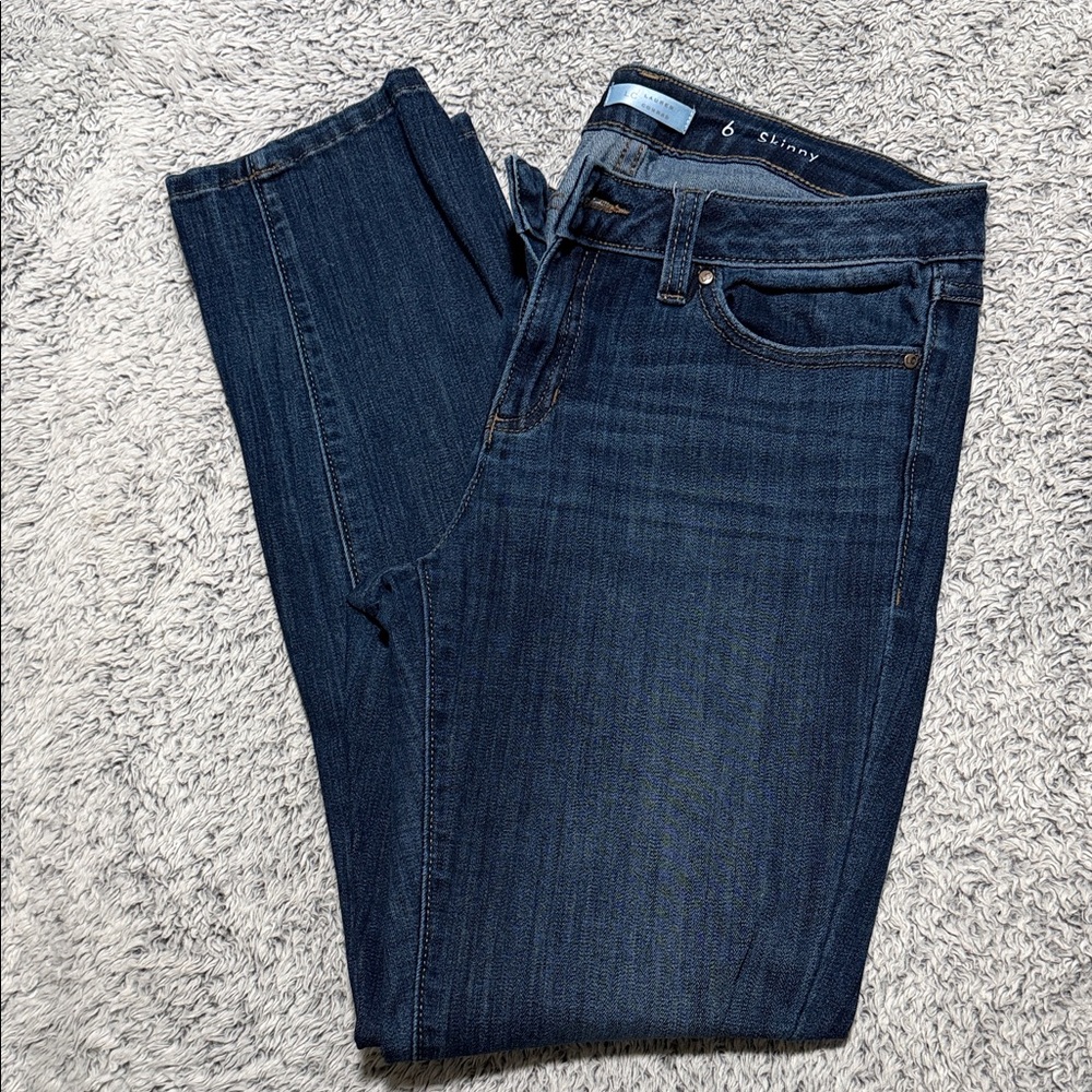 LC Lauren Conrad Dark Blue Skinny Jeans